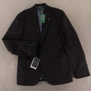 Chaqueta 7 Diamantes Para Hombre M Azul Marino Algodón Elástico Dos Botones Puntada Blazer NUEVO - Imagen 1 de 24