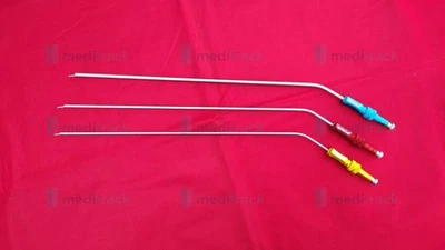 Tubo de Succión Laríngea Juego de 3 Tamaños 2.5mm 3mm 4mm Frazier Tubo de Succión Laringosco Foto 1 de 4