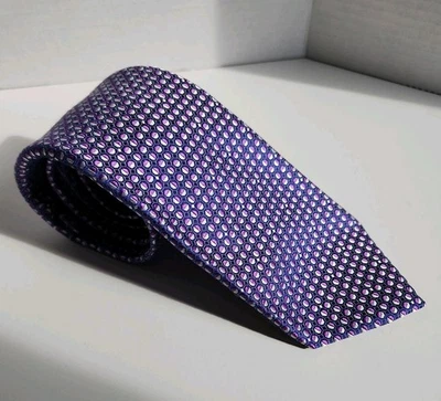 Corbata Daniel Cremieux EDICIÓN LIMITADA 7 PLIEGUES 100% Seda PÚRPURA Italia  Foto 1 de 4