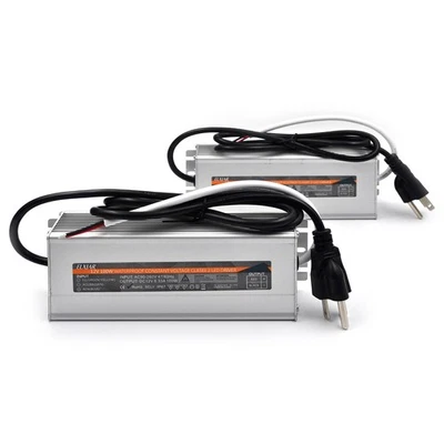 (2-Pack) 100W 12V LED Power Supply Waterproof IP67 Transformer AC 100-260V to... - Image 1 of 4