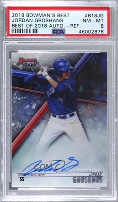 2018 Bowman's Best of Refractor Jordan Groshans #B18-JG PSA 8 Auto - Image 1 of 2