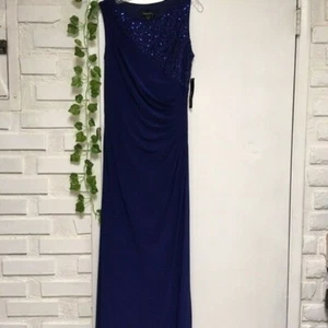 NWT Gorgeous Royal Blue Sequin Dress - Picture 1 of 9