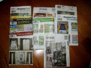 Vintage Simplicity- McCalls lot of 8 home patterns curtains chair covers etc New - Picture 1 of 5