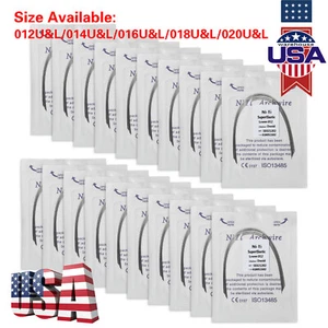 10pcs/pack Dental Orthodontic Super Elastic Niti Arch Wire Round Natural Form US - Picture 1 of 36