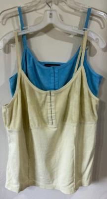 Venezia лот из двух пуловер Майка 18/20 регулируемый спагетти ремень махровый б/у в отличном состоянии - Изображение 1 из 4