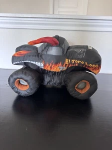 Hot Wheels Monster Jam El Toro Loco Peluche Camion Giocattolo Nero Rosso - Foto 1 di 12