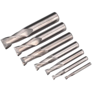 Sealey 7 Piece HSS End Mill Set - Picture 1 of 8