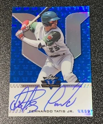 Fernando Tatis Jr. 2017 Leaf Valiant Blue RC Auto #’d /35 Rookie Autograph MINT! - Image 1 of 3