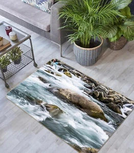3D River Stones G1059 Mat Elegant Photo Carpet Rug Honey 2023 - Picture 1 of 5