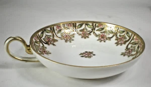 Bowl Hand Painted Nippon Finger Bowl Floral Pink Flowers Gold Gilt Vintage - Picture 1 of 6