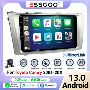 9" For Toyota Camry 2000-06 Car Stereo 64G CarPlay Android 14 GPS Head Unit CAM - Picture 1 of 13