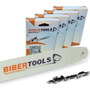 4x Sägeketten + Schwert 35cm 3/8"LP 1,1mm 52TG f. TURBO SILENT BKS 4041-II HM - Bild 1 von 5
