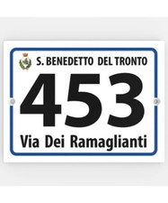 Numero Civico ESTERNO in Alluminio con Via - Targa PERSONALIZZATA - f.to 160x120