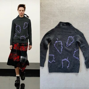 Comme Des Garcons Runway Gray Print Knit Sweater AD2017 - Picture 1 of 15