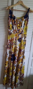 Vintage Lisa Ho Silk Maxi Dress Sz6 - Picture 1 of 7