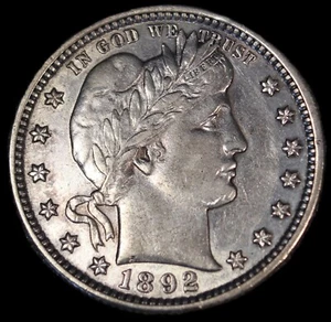 1892 barber quarter - CHOICE UNC - SVN786 - Picture 1 of 2