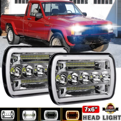 Faros LED DRL haz alto/bajo para Jeep Comanche MJ 1986-1992 Cherokee XJ 7x6 5x7 Foto 1 de 4