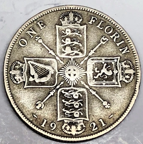 # C2085    GREAT BRITAIN     COIN,     FLORIN   1921 Cover