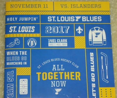 Póster desplegable Alex Pietrangelo St. Louis Blues vs. Islanders 2017 Gameday #27 Foto 1 de 4