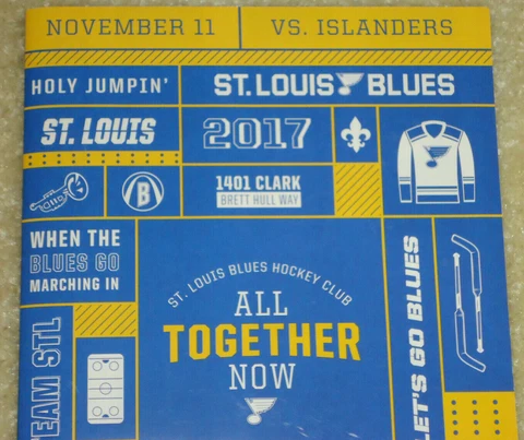 St. Louis Blues vs. Islanders 2017 Gameday #27 Alex Petrangelo Fold Out Poster Cover