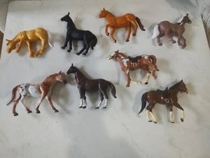 New Ray Farm Bakery Craft Horses 3.5" Spots Vintage Figures Western Lot of 8 - Picture 1 of 13