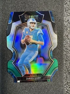 2022 Select Premier Football Blue Green Prizm Die-Cut #134 Jared Goff Lions - Picture 1 of 2