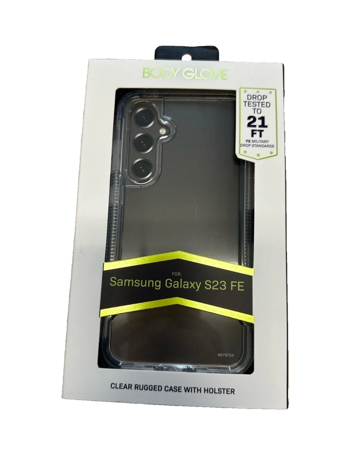 Корпус перчатка прозрачный прочный чехол с кобурой зажим для Samsung Galaxy S23 FE - новый - Изображение 1 из 1