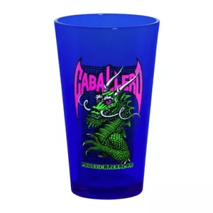 Powell Peralta pint glass Cab Street Dragon blacklight FREE J&J'S STICKER - Picture 1 of 1