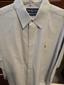 Ralph Lauren Blake Long Sleeve Blue And White Strip - Picture 1 of 2