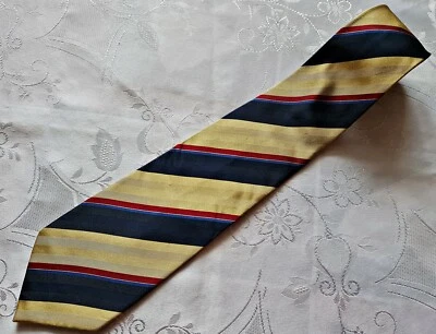 CORBATA DE CUELLO HOMBRE VINTAGE AUTÉNTICA CHRISTIAN DIOR MONSEUR PARÍS SEDA A RAYAS Foto 1 de 4