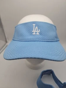 "LA" Augusta  Sportswear Bay Visor Hat Cap Adjustable  Light Blue/White - Picture 1 of 5