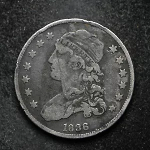 1836 Capped Bust Silver Quarter (cn13522) - Picture 1 of 2