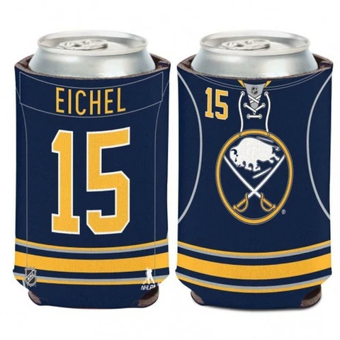 Buffalo Sabres Jack Eichel 12oz Two Sided Can Cooler [NEW] Coozie Koozie Beer Cover