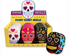 18 Day of the Dead Dia de Muertos Skeleton Tins w/ Skull Candy + RETAIL DISPLAY