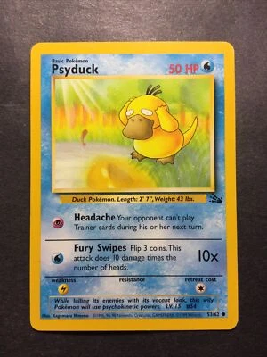 1999 Wizards Pokémon Fossil Set 53 /62 Psyduck 03 - Image 1 of 2