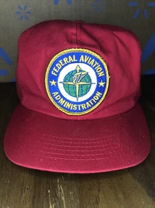 Vintage Federal Aviation Administration Mütze rot SnapBack FAA - Bild 1 von 8
