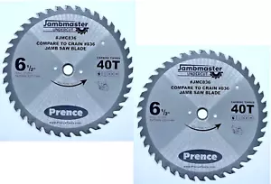 2PK JMC836 Carbide 6.5"D - 40T Jamb Saw Replacement Blades Comparable Crain 836 - Picture 1 of 5