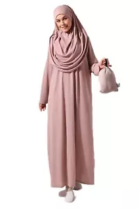 Muslim Dresses for Women Prayer Dress Islamic Hijab Abaya One-Piece Long - Picture 1 of 6