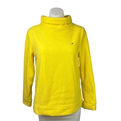 Tommy Hilfiger Womens Yellow Terry Fleece Turtleneck Long Sleeve Sweater Size S - Изображение 1 из 4