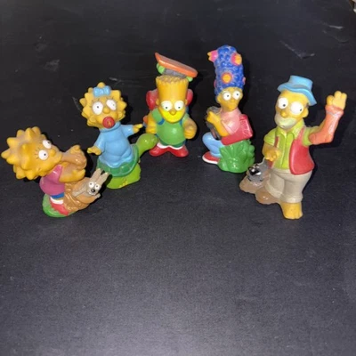 Lote (5) de figuras de juguete de vinilo de camping Simpson 1990 soportes para lápices Foto 1 de 4