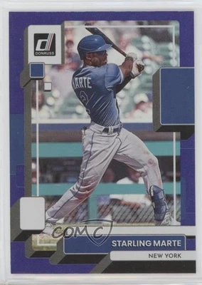 2022 Panini Donruss Holo Purple Starling Marte #206 - Image 1 of 2