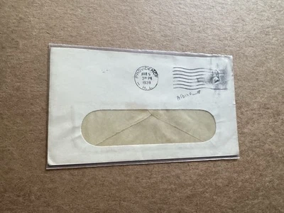 US EFO Stationery Envelope (D) +1938 Albino EFO +Providence RI Machine Chop +ODD - Image 1 of 3