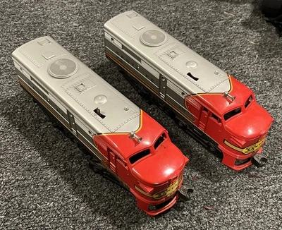 LIONEL 218T 218P Postwar O Gauge SANTA FE Engine Box Dummy BLT 8-57 B Train Lot - Image 1 of 4