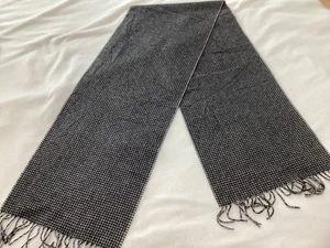 Jos A. Bank Mens 100% Cashmere Scarf Brown Tan Check - Picture 1 of 4