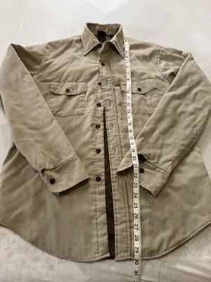 Chaqueta falsa Montgomery Ward forrada con edredón talla mediana alta abotonada para hombre Foto 1 de 4