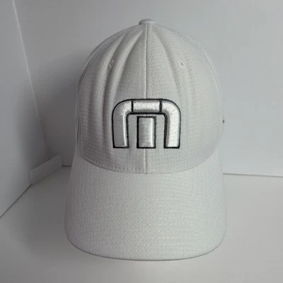 Raro Travis Mathew Golf B-Bahamas Óptico Blanco Ajustado Gorra Sombrero Flexfit Talla L/XL Foto 1 de 4