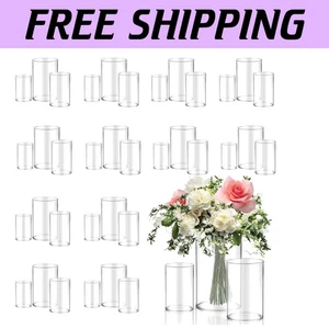 36pcs Clear Glass Vases for Centerpieces - Modern Floral Decor for Weddings - Picture 1 of 8