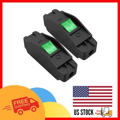 Interruptor basculante de alta resistencia 30A para equipos de alta potencia - Paquete de 2 con LED verde Foto 1 de 4