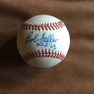 Bob Feller Autographed Baseball HOF 62 - Picture 1 of 2