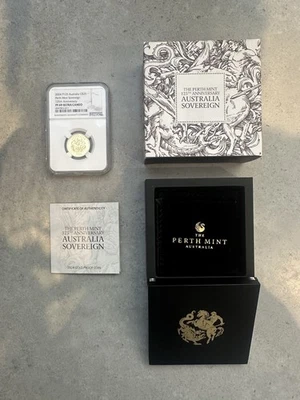 2024 Proof Australian Gold Perth Mint 125th Anniversary Sovereign Coin (Box+CoA) - Image 1 of 4